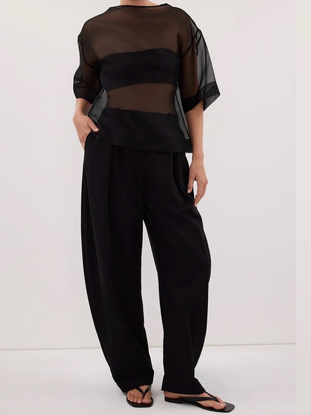 DISSH Romy Black Barrel Leg Tailored Pant US8 — NEW inseam 28”